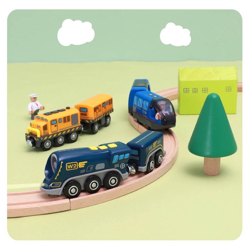 Magnetic Battery-Powered Kids Train Set with Realistic Locomotive Fun - ToylandEU