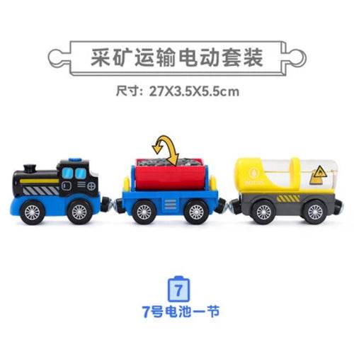 Magnetic Battery-Powered Kids Train Set with Realistic Locomotive Fun - ToylandEU