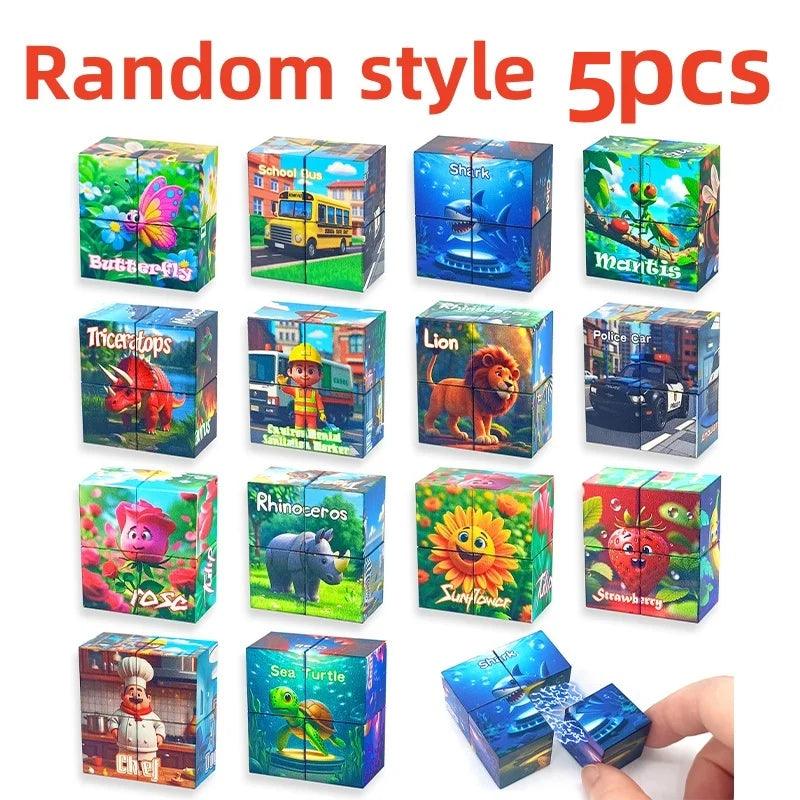  Magnetic Block Puzzle | 2Pc Or 5Pc Set | Toylandeu™ 