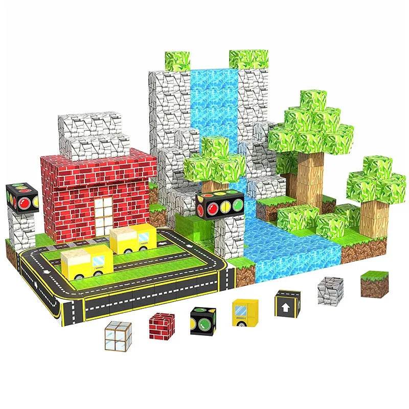 Magnetic Blocks Build Magnet Mine World Set for Kids Toys - ToylandEU