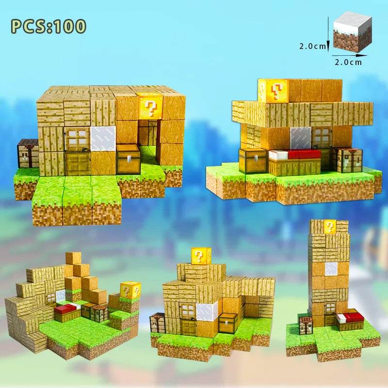 Magnetic Blocks Build Magnet Mine World Set for Kids Toys - ToylandEU