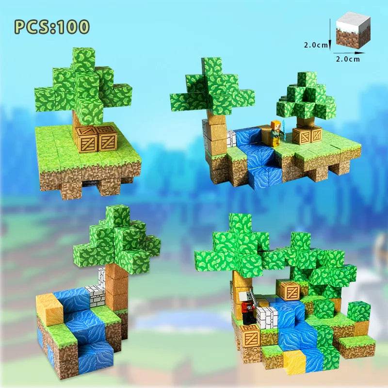 Magnetic Blocks Build Magnet Mine World Set for Kids Toys - ToylandEU