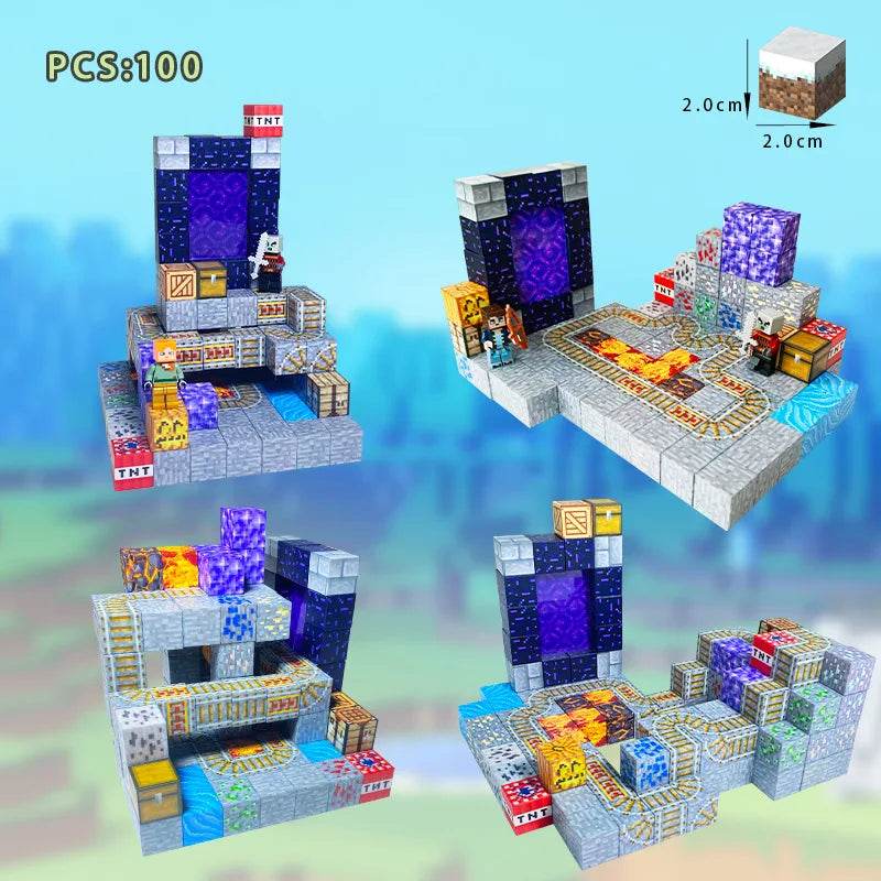 Magnetic Blocks Build Magnet Mine World Set for Kids Toys - ToylandEU