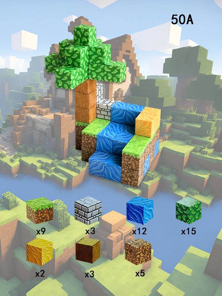 Magnetic Blocks Build Magnet Mine World Set for Kids Toys - ToylandEU