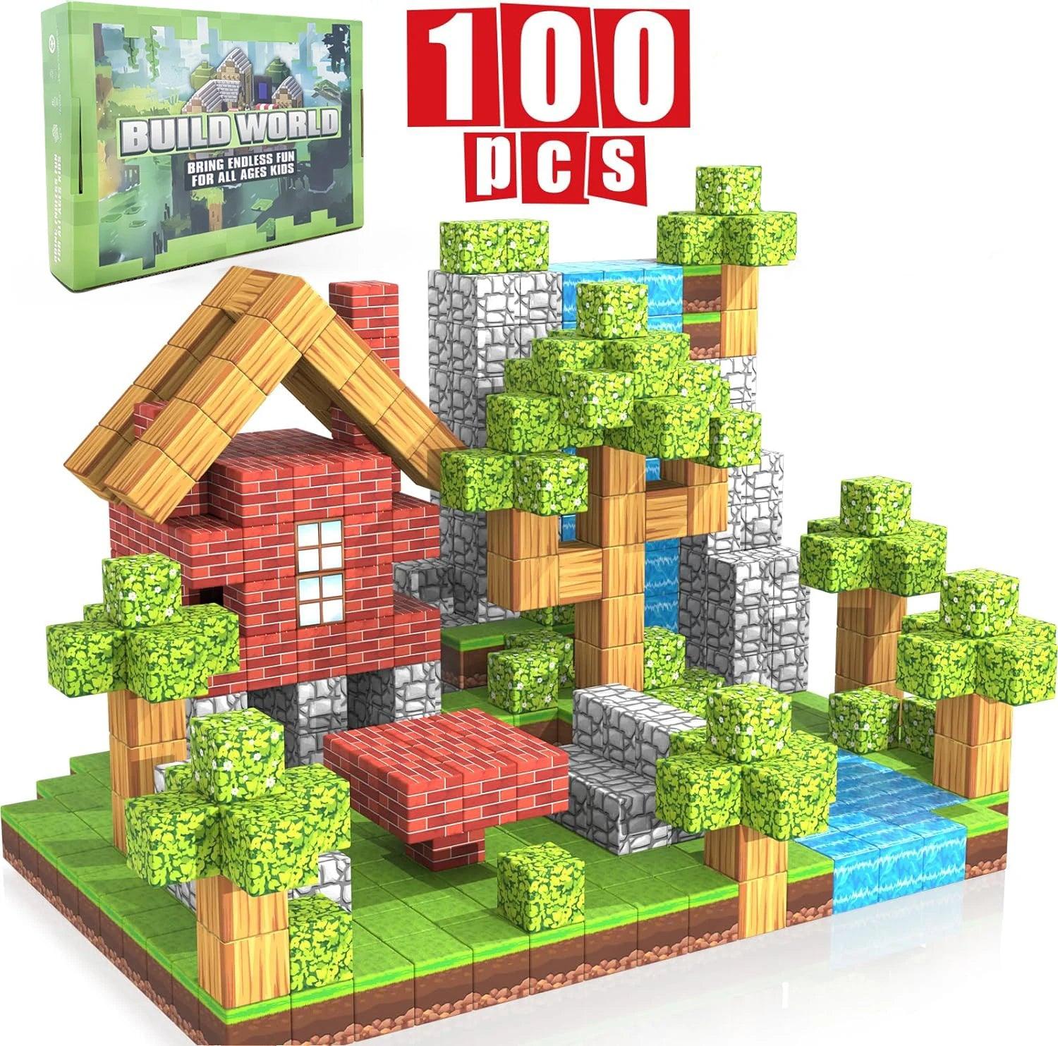  Magnetic Building Blocks | 100 Piece Set | Toylandeu™ 