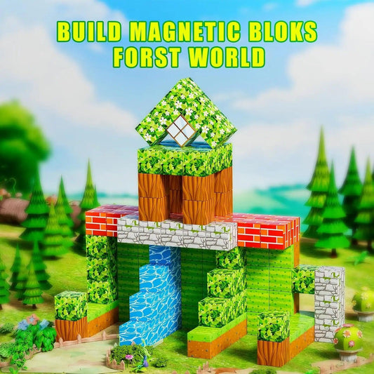  Magnetic Building Blocks | 100 Piece Set | Toylandeu™ 