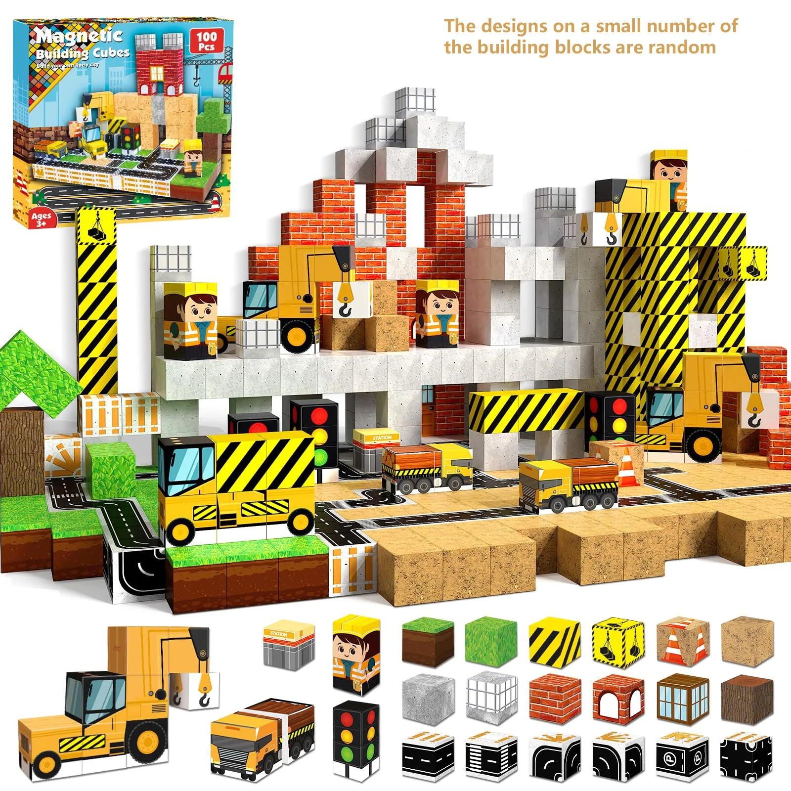  Magnetic Building Blocks | 100 Pieces Set | Toylandeu™ 