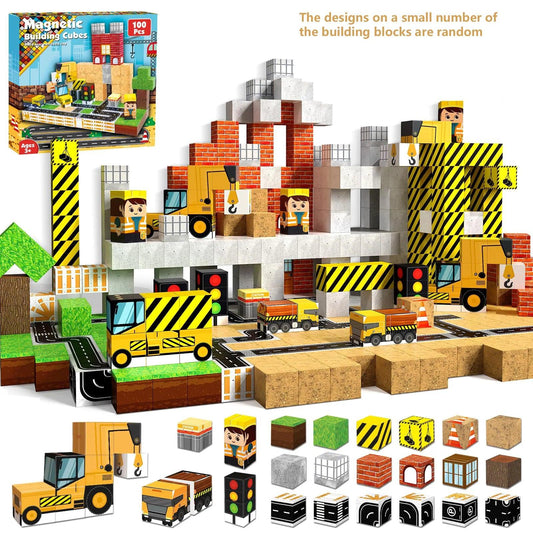  Magnetic Building Blocks | 100 Pieces Set | Toylandeu™ 