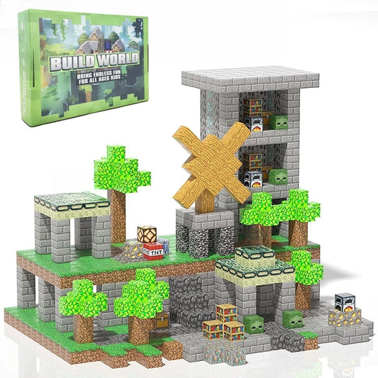  Magnetic Building Blocks 128 Piece STEM Toy Toylandeu 