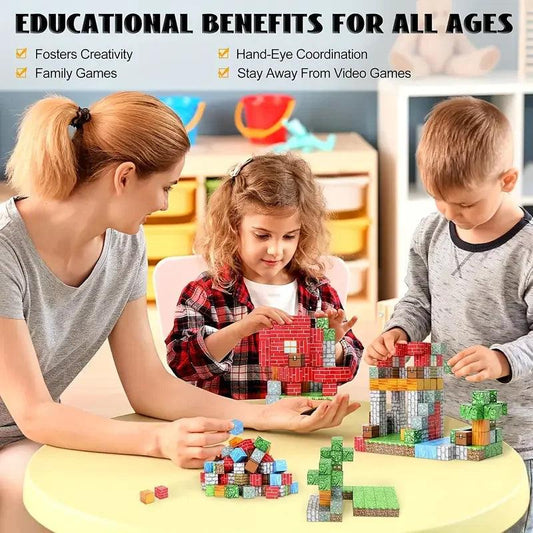  Magnetic Building Blocks | 50-500 Pcs | Toylandeu™ 