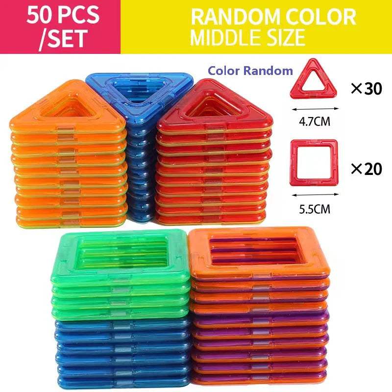 Magnetic Building Blocks | 50 Pieces BPA Free | Toylandeu™