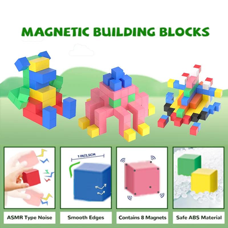  Magnetic Building Blocks | ABS Micro 1 Cm | Toylandeu™ 