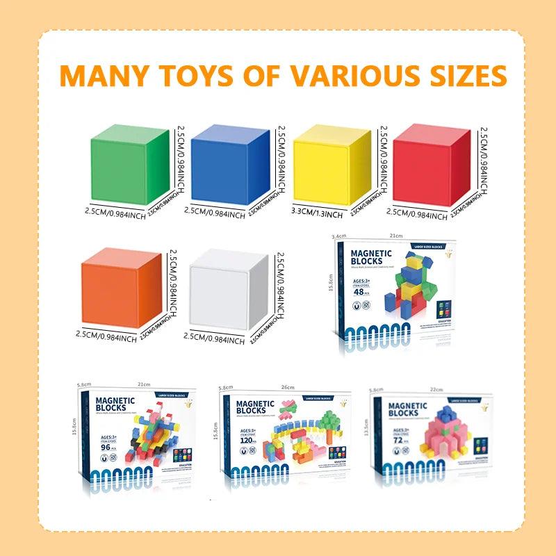  Magnetic Building Blocks | ABS Micro 1 Cm | Toylandeu™ 