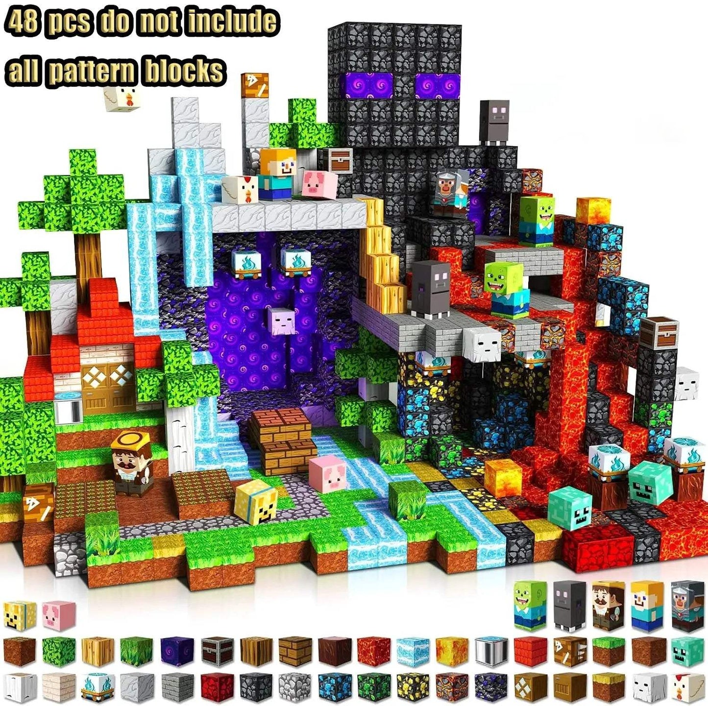  Magnetic Building Blocks Castle Kit Creative STEM Play -  ToylandEU™