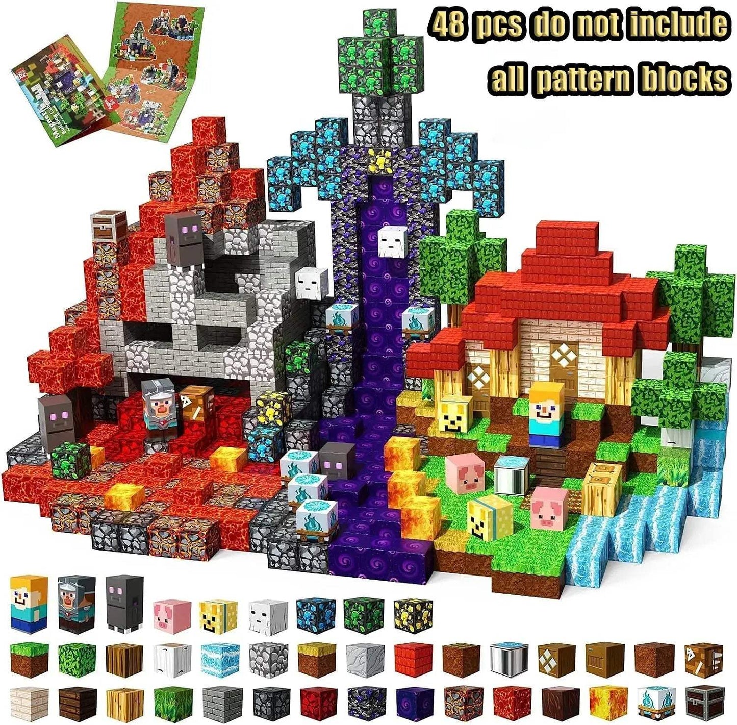  Magnetic Building Blocks Castle Kit Creative STEM Play -  ToylandEU™