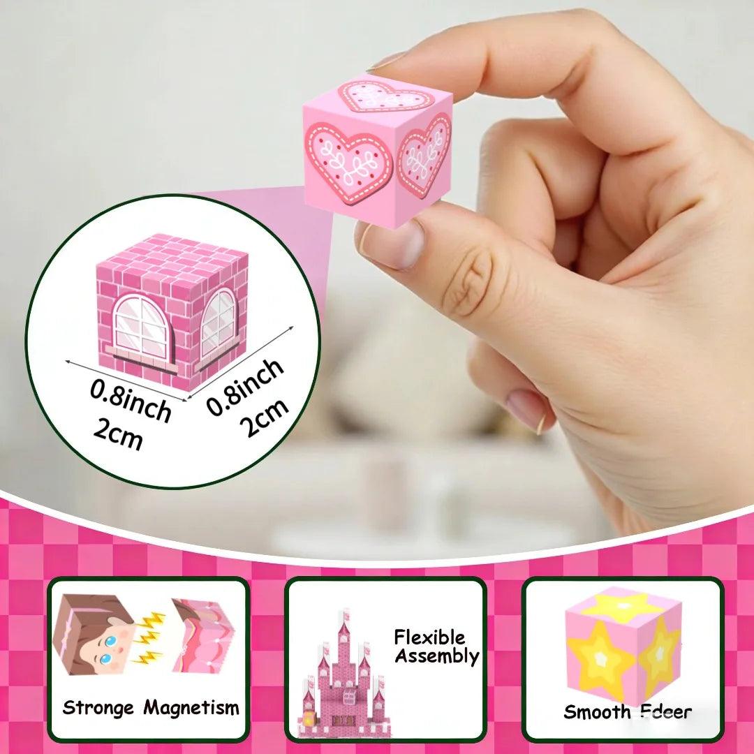  Magnetic Building Blocks | Cherry Blossom | Toylandeu™ 