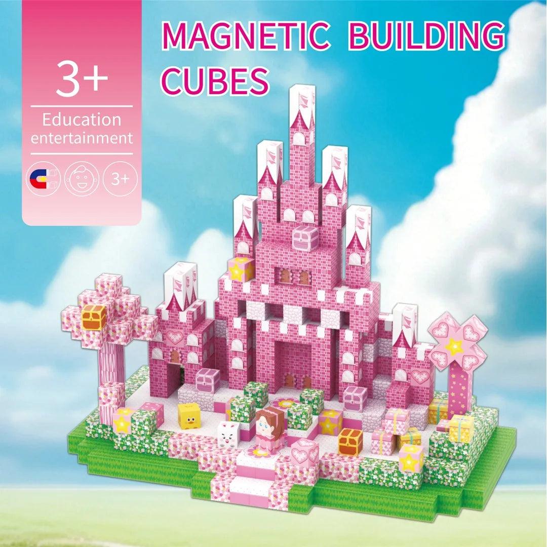  Magnetic Building Blocks | Cherry Blossom | Toylandeu™ 