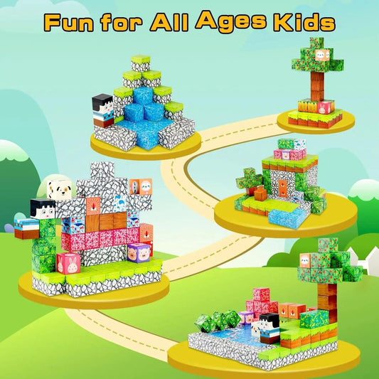  Magnetic Building Blocks Cube Magnet Set Toylandeu 
