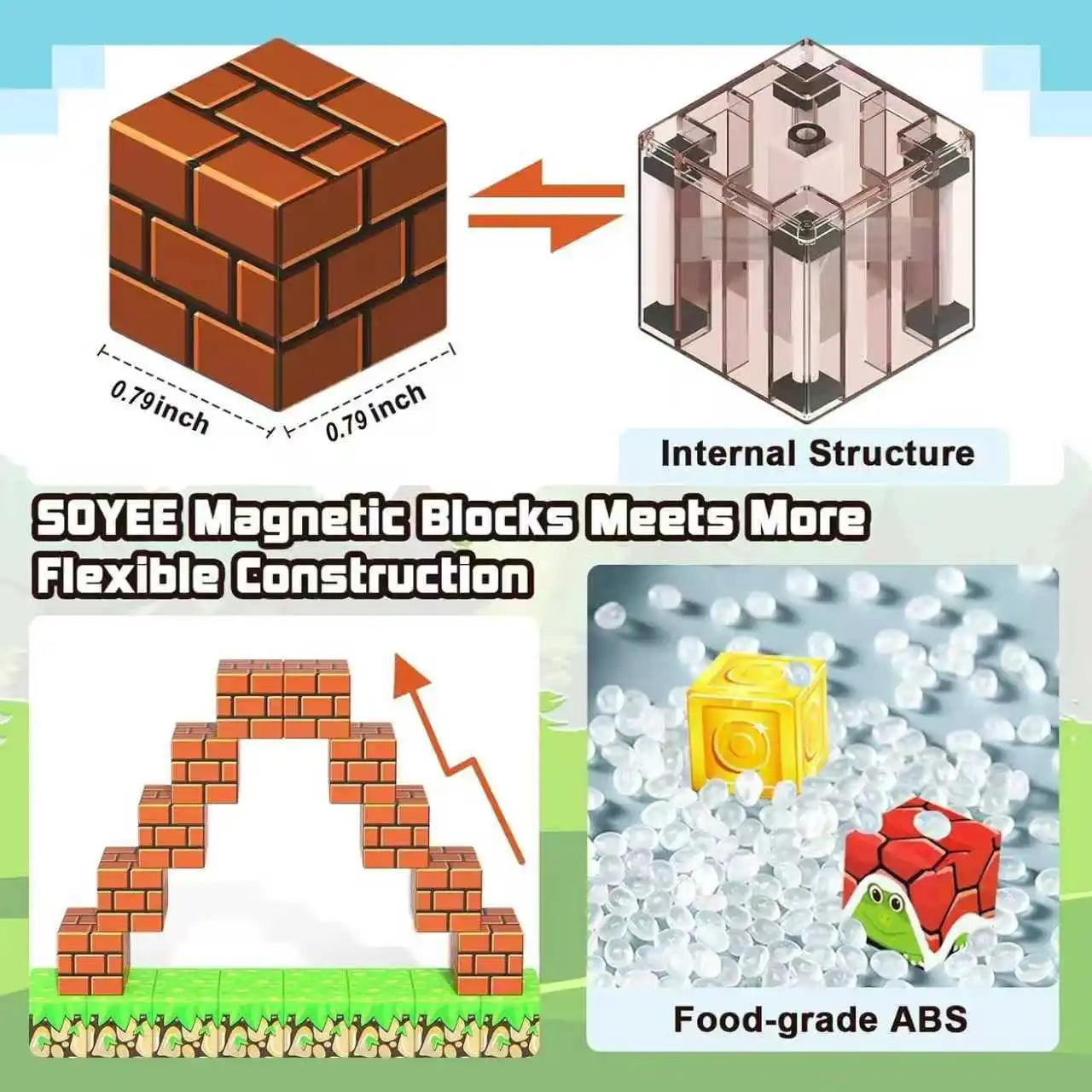  Magnetic Building Blocks Cube Magnet Set Toylandeu 