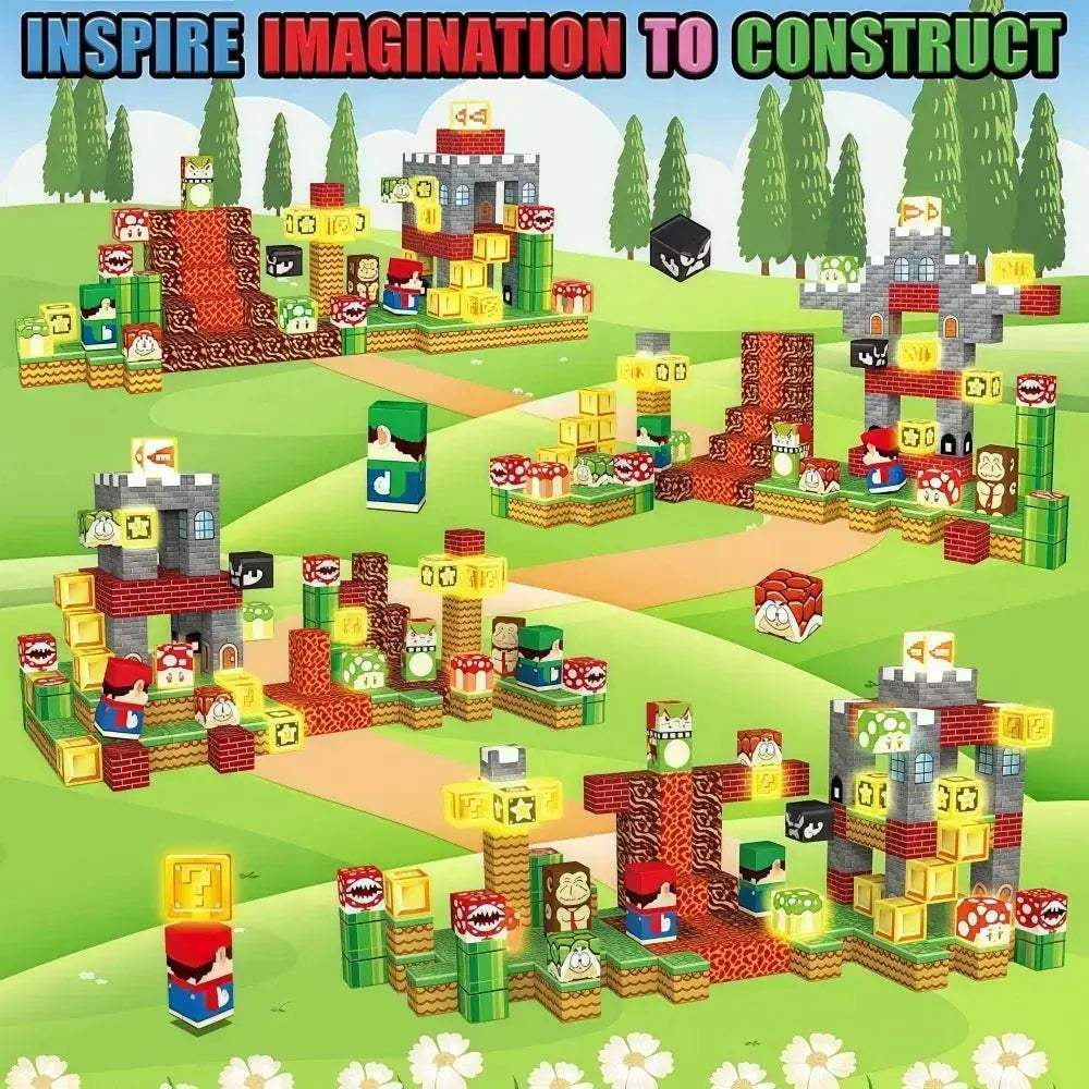 Magnetic Building Blocks DIY STEM Toy For Kids Educational - ToylandEU