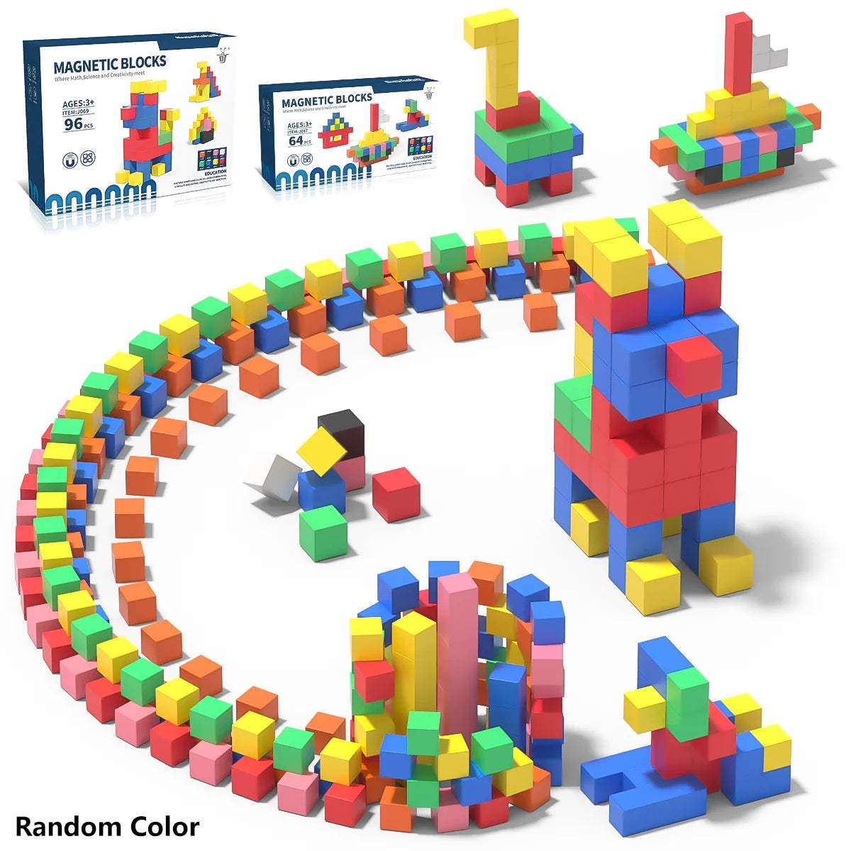 Magnetic Building Blocks | Durable Plastic | Toylandeu™