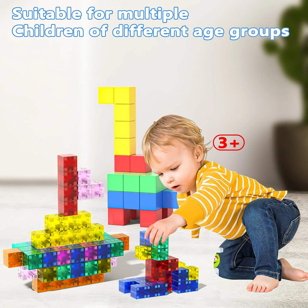Magnetic Building Blocks | Durable Plastic | Toylandeu™