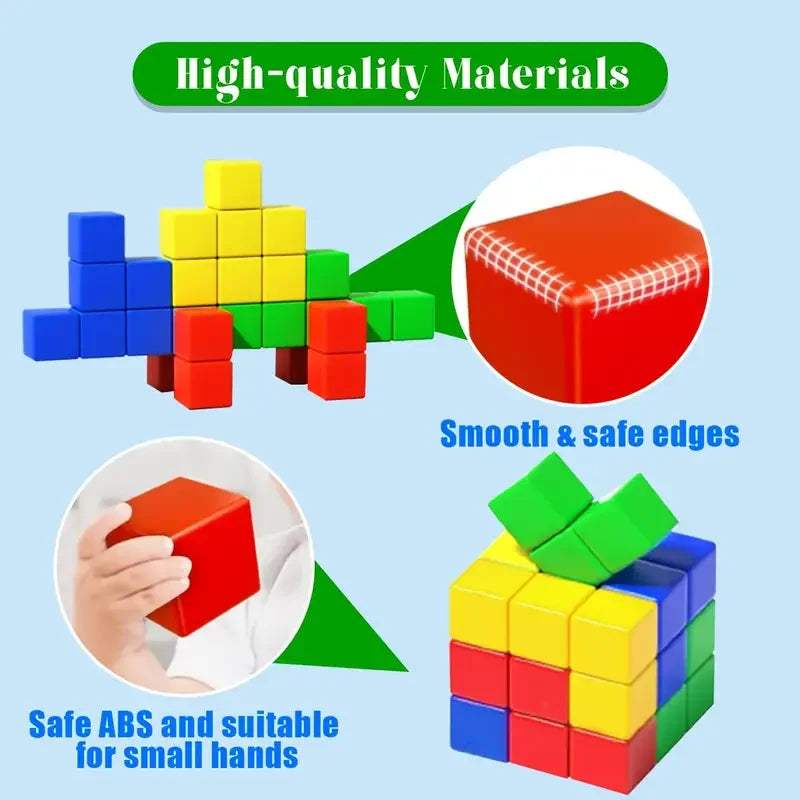 Magnetic Building Blocks | Durable Plastic | Toylandeu™