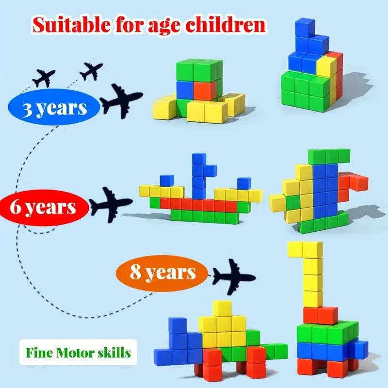 Magnetic Building Blocks | Durable Plastic | Toylandeu™