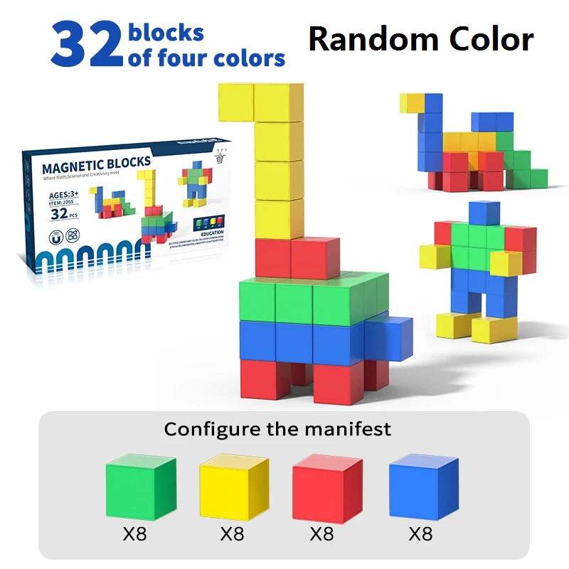 Magnetic Building Blocks | Durable Plastic | Toylandeu™