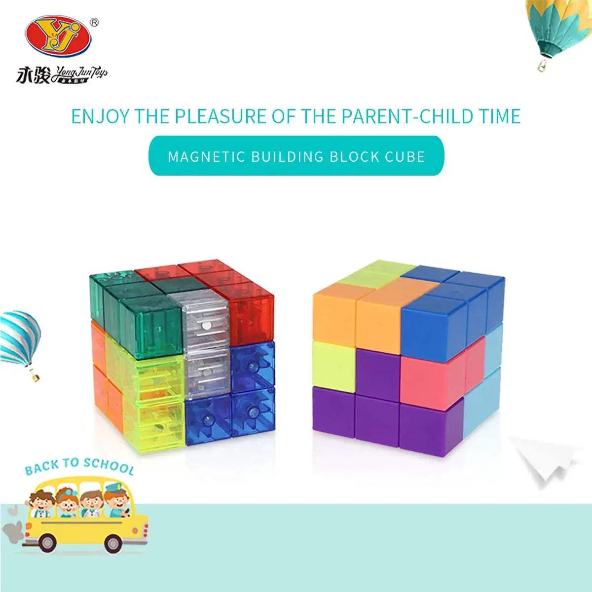 Magnetic Building Blocks Educational Toy For Kids 7 Pieces - ToylandEU