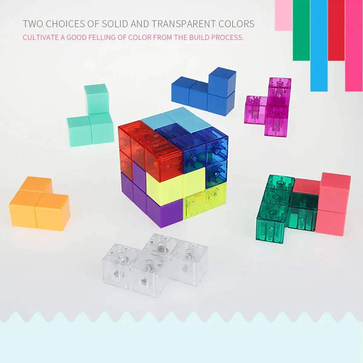 Magnetic Building Blocks Educational Toy For Kids 7 Pieces - ToylandEU
