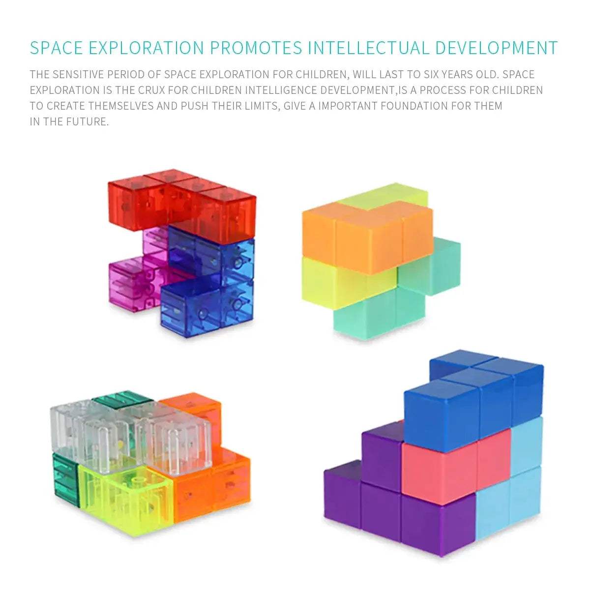 Magnetic Building Blocks Educational Toy For Kids 7 Pieces - ToylandEU