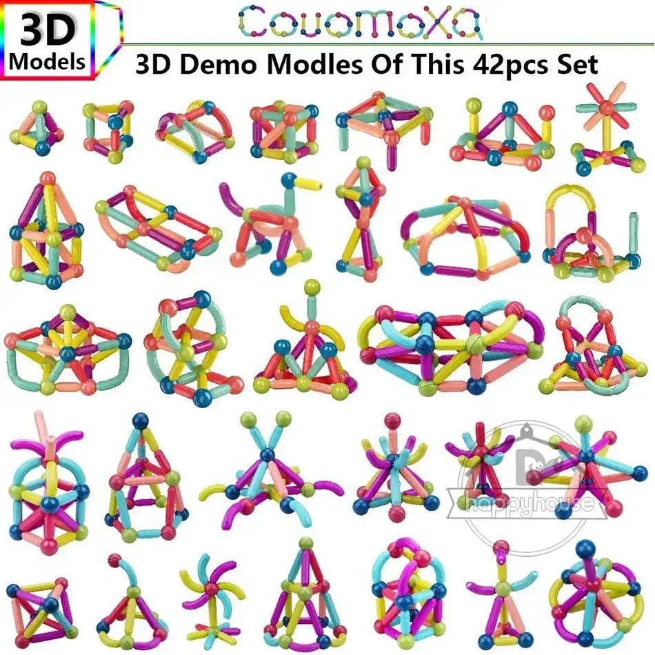  Magnetic Building Blocks Metal STEM Toys Safe For Kids -  ToylandEU™