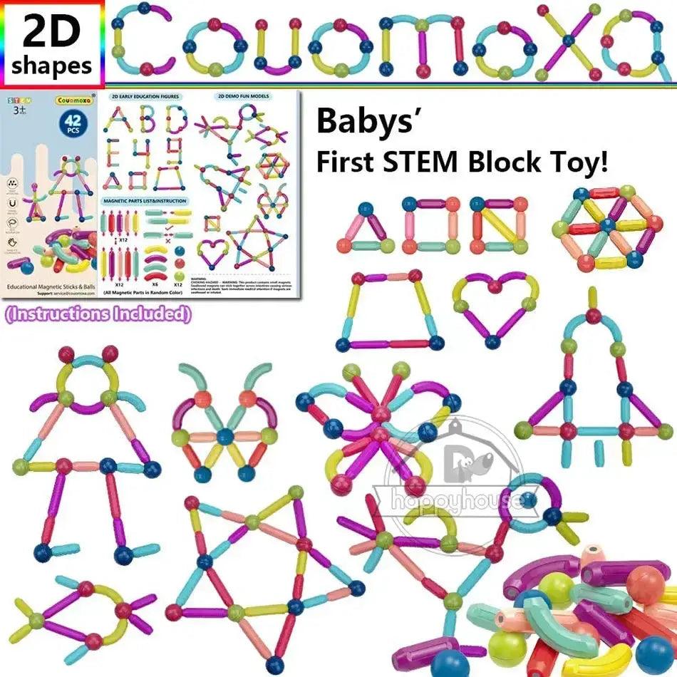  Magnetic Building Blocks Metal STEM Toys Safe For Kids -  ToylandEU™