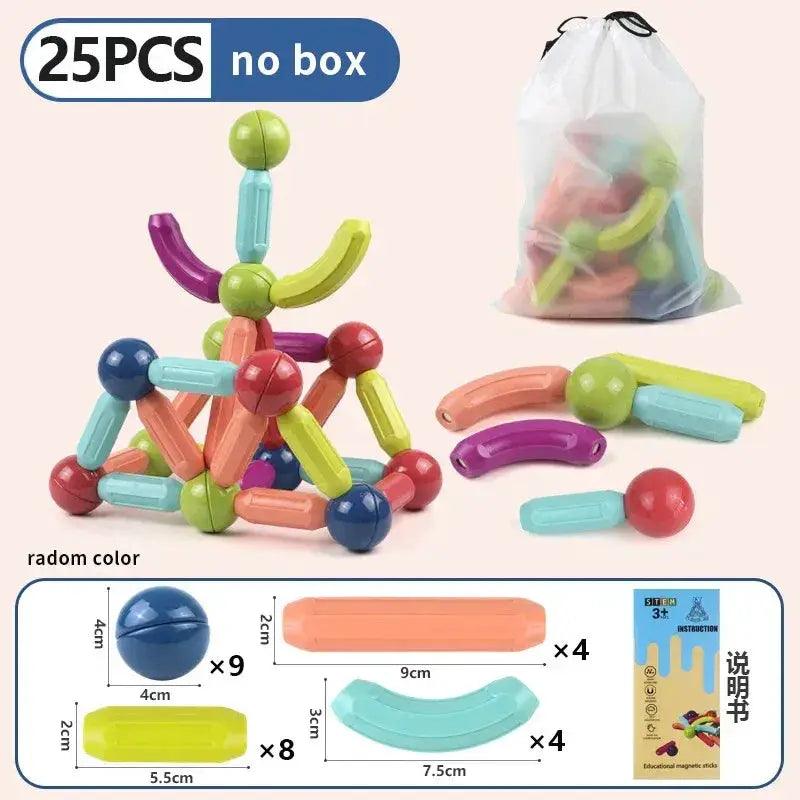  Magnetic Building Blocks Metal STEM Toys Safe For Kids -  ToylandEU™