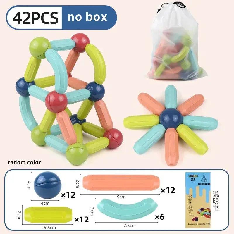  Magnetic Building Blocks Metal STEM Toys Safe For Kids -  ToylandEU™