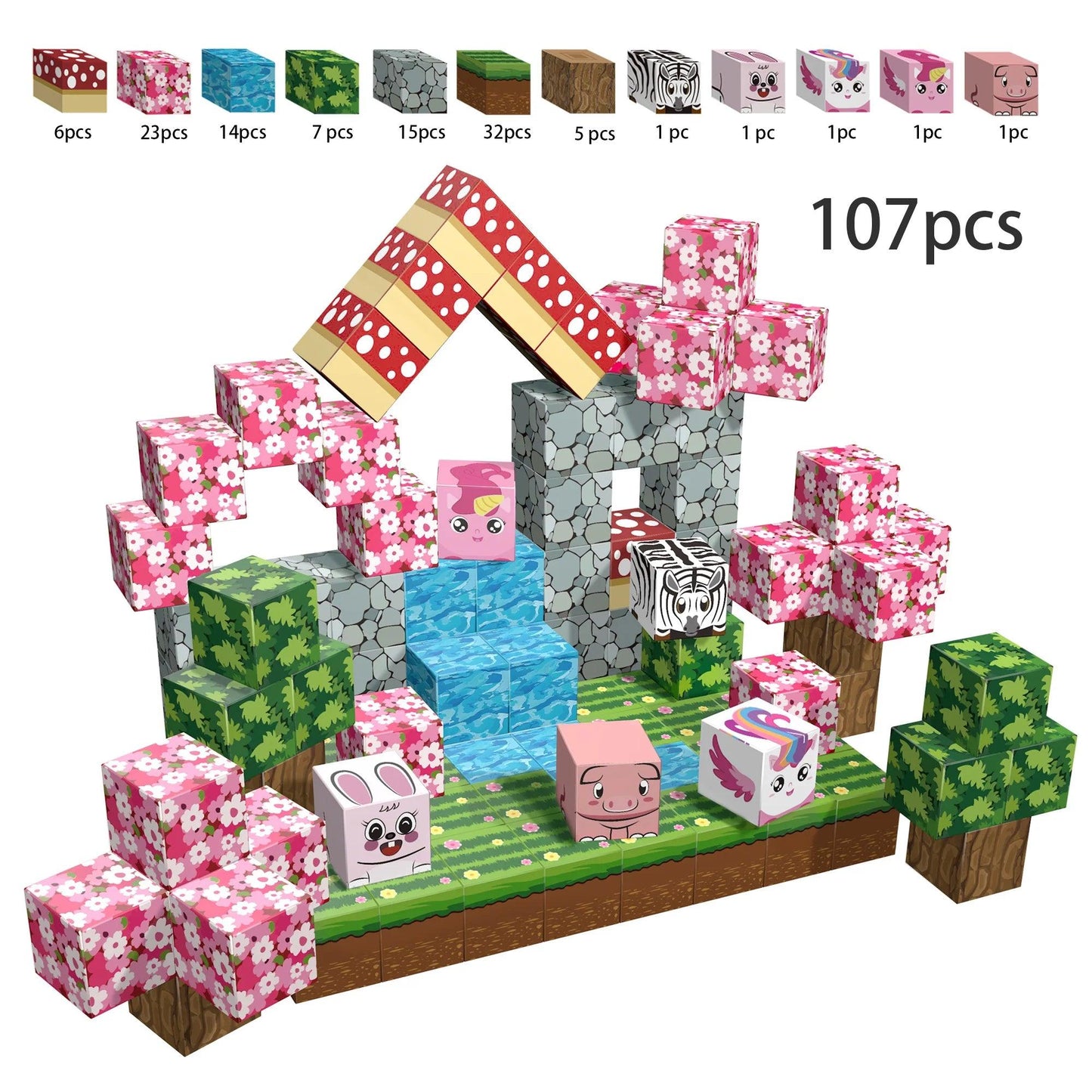  Magnetic Building Blocks Micro Blocks | Toylandeu™ 