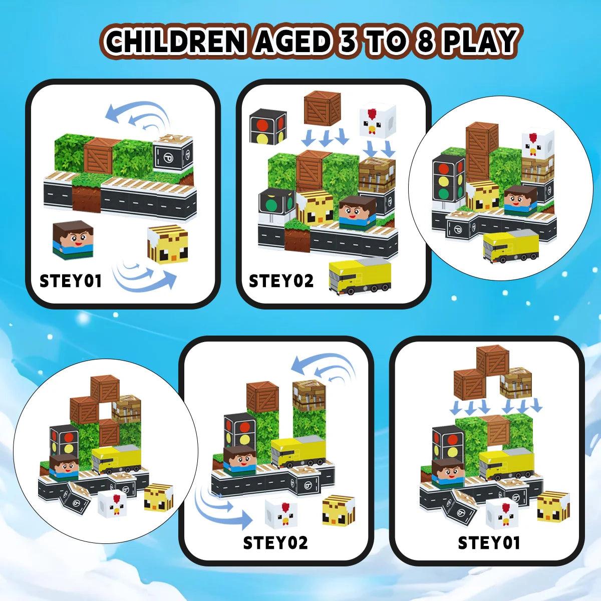  Magnetic Building Blocks | Non-Toxic | Toylandeu™ 