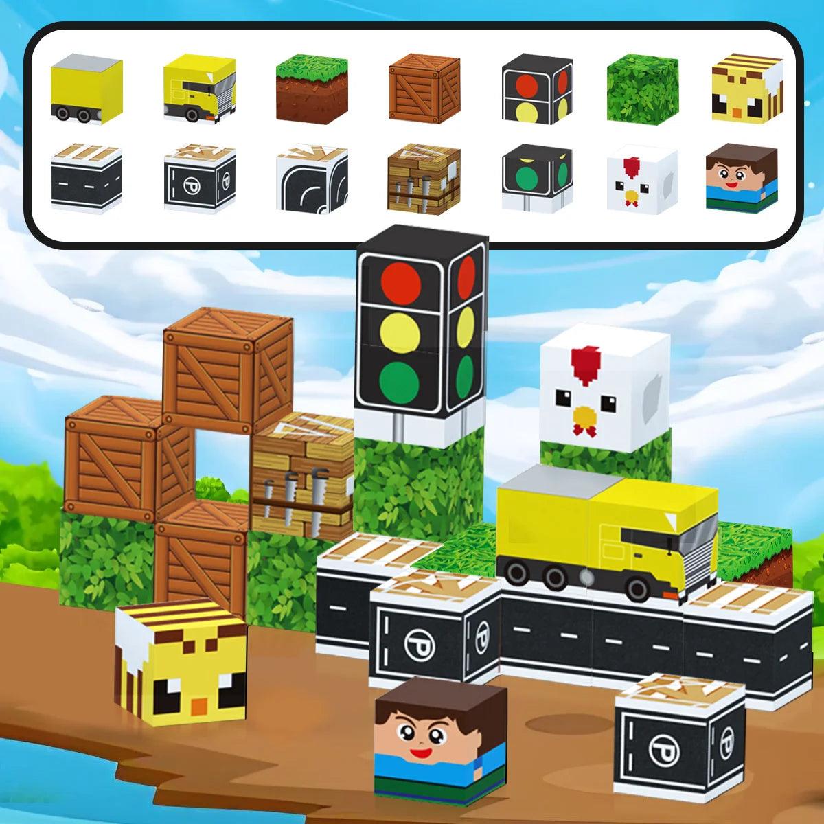  Magnetic Building Blocks | Non-Toxic | Toylandeu™ 