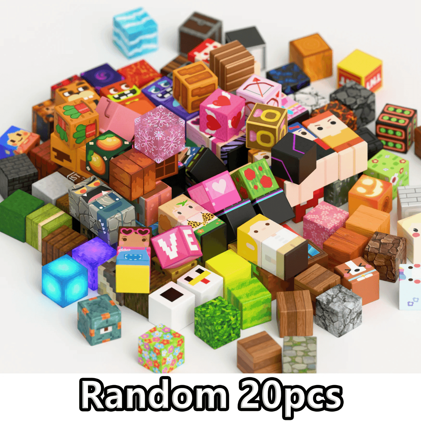  Magnetic Building Blocks Pink Blossom | Toylandeu™ 