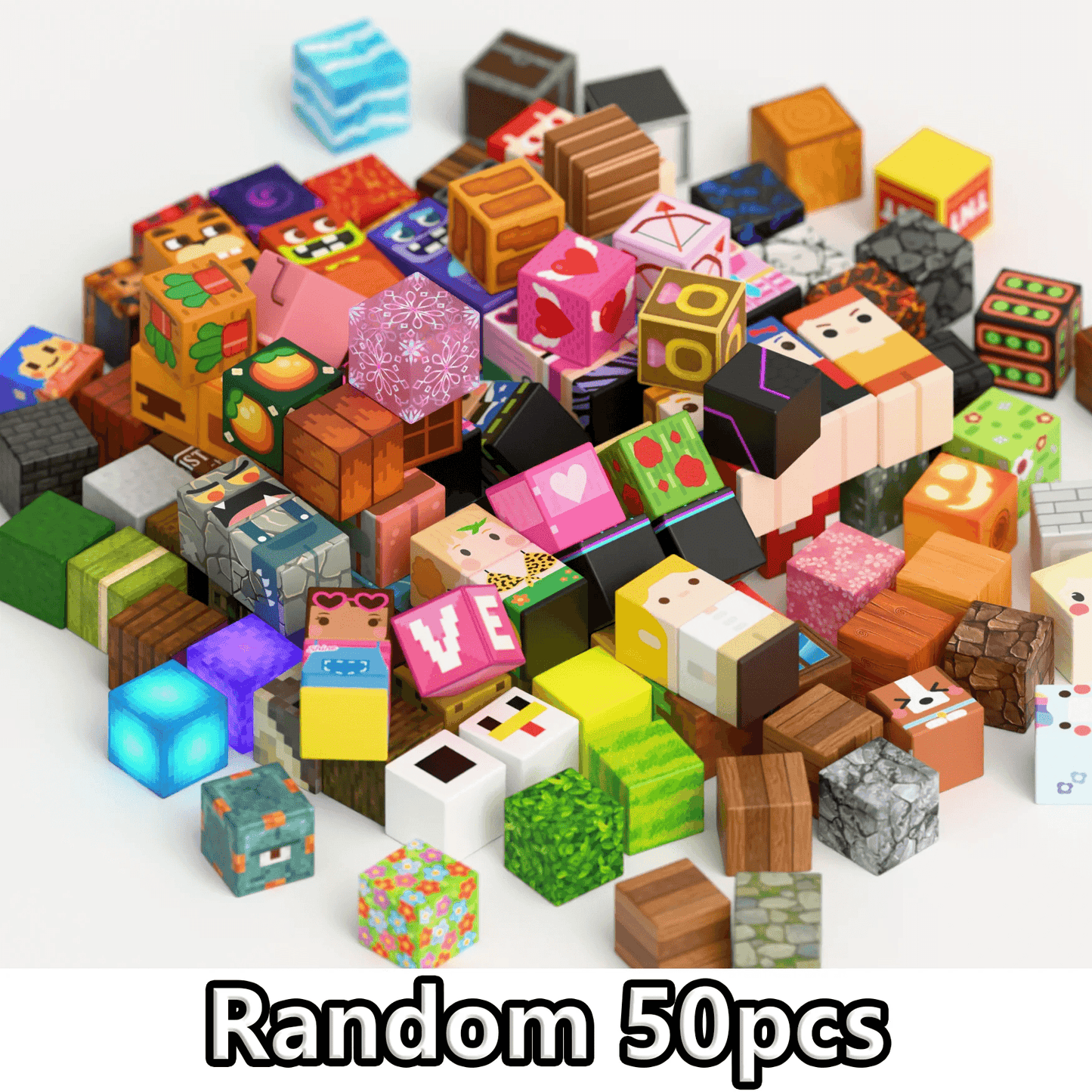  Magnetic Building Blocks Pink Blossom | Toylandeu™ 