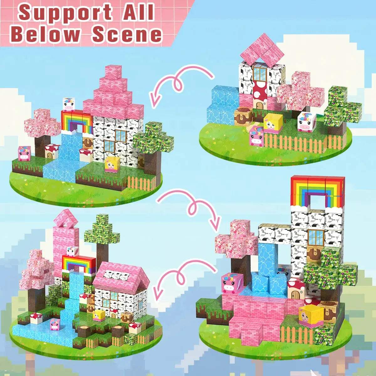  Magnetic Building Blocks Rainbow Stem Educational Toy -  ToylandEU™