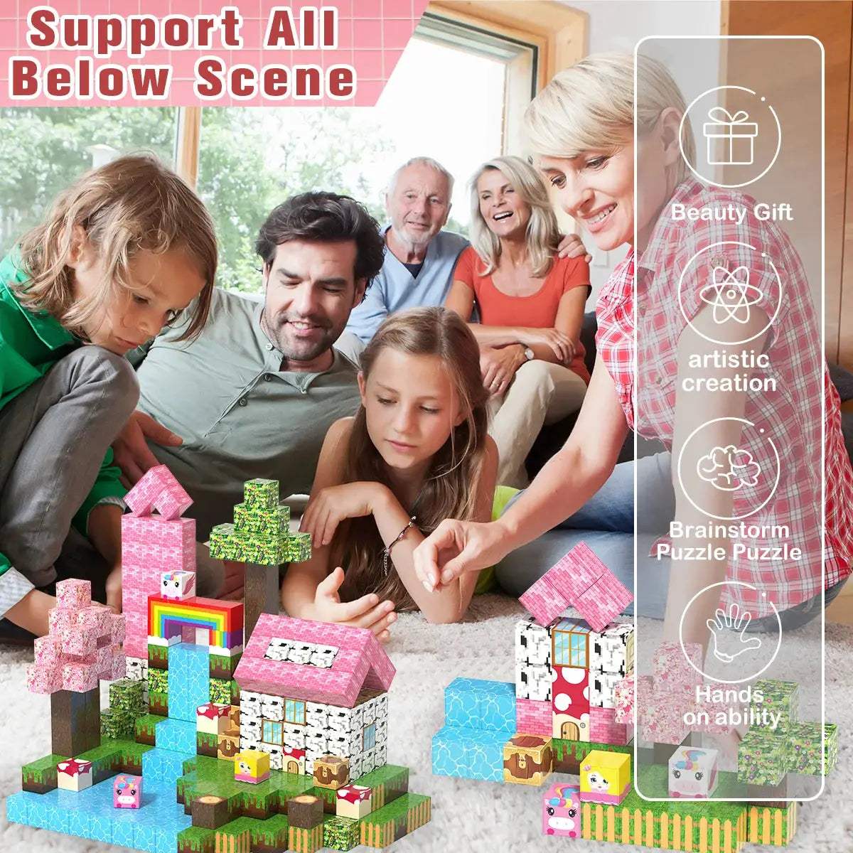  Magnetic Building Blocks Rainbow Stem Educational Toy -  ToylandEU™