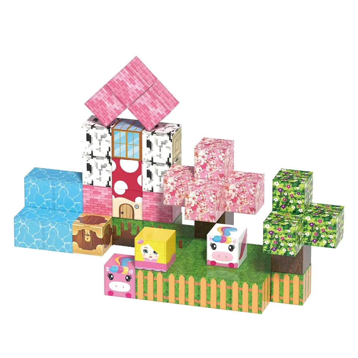  Magnetic Building Blocks Rainbow Stem Educational Toy -  ToylandEU™
