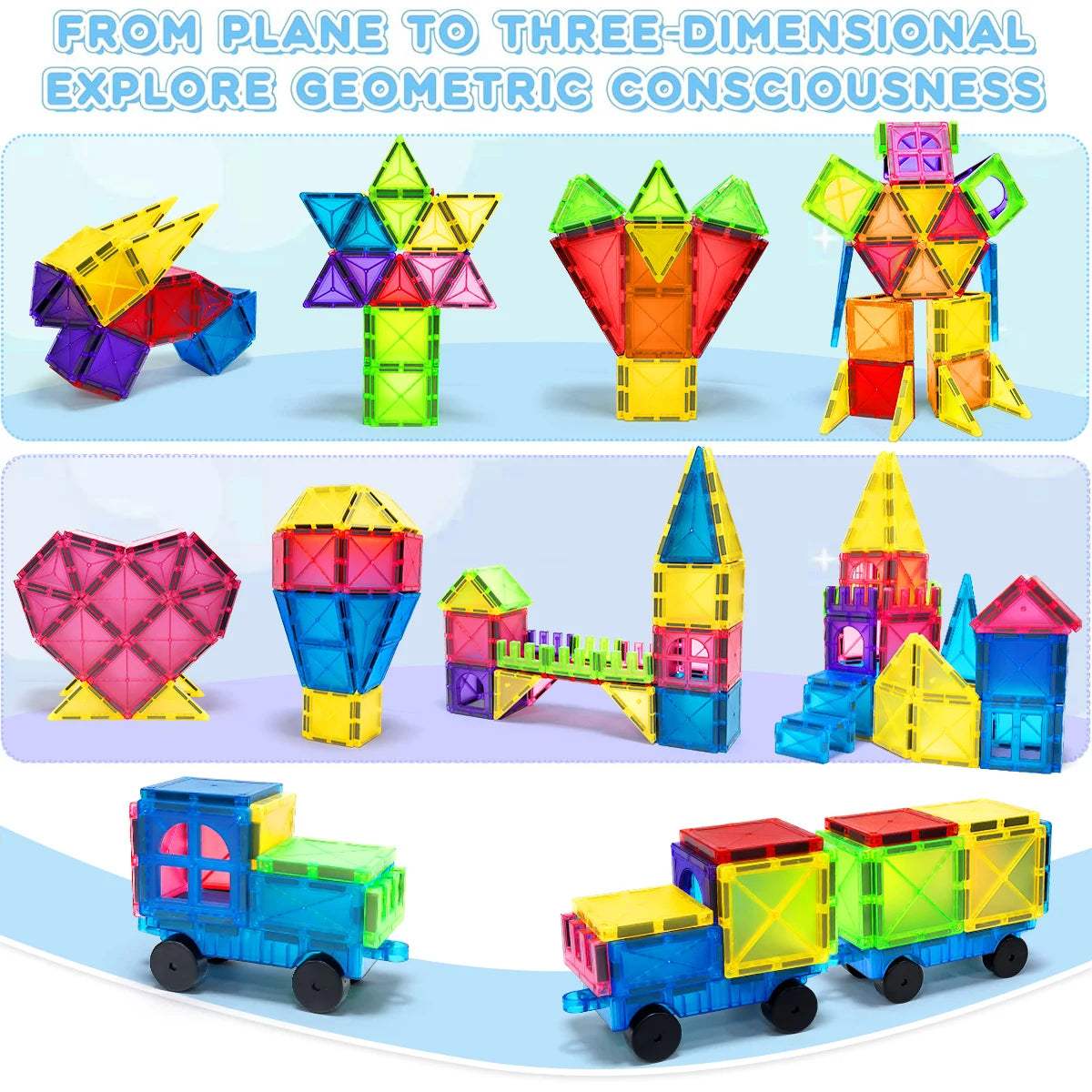 Magnetic Building Blocks | STEM Montessori | Toylandeu™