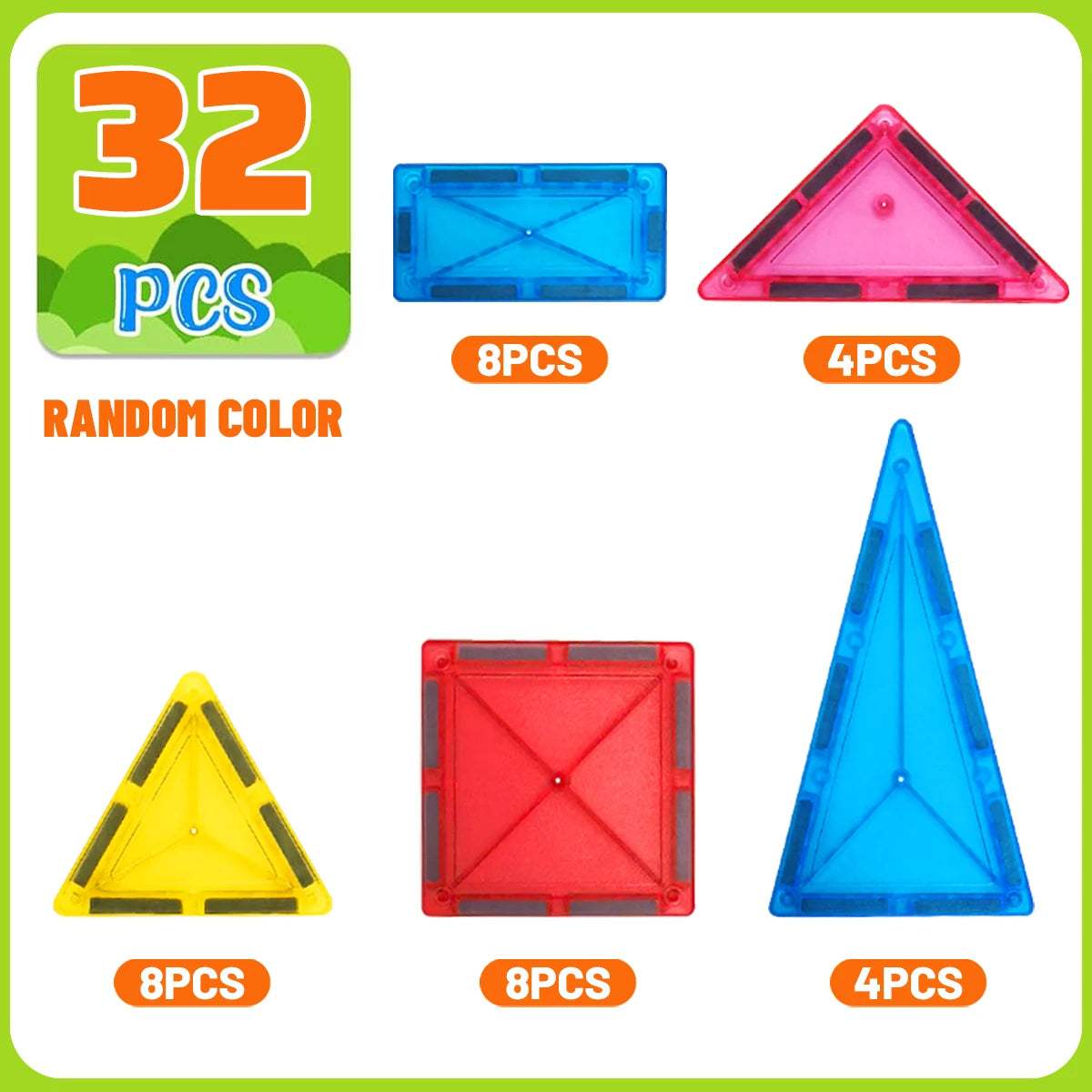 Magnetic Building Blocks | STEM Montessori | Toylandeu™