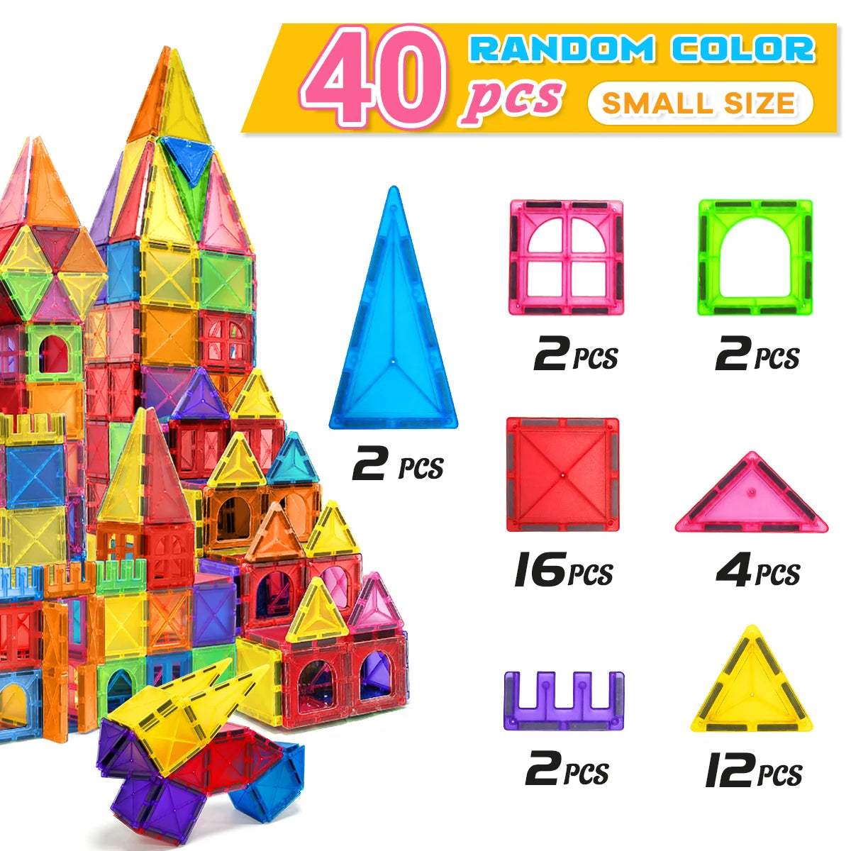Magnetic Building Blocks | STEM Montessori | Toylandeu™