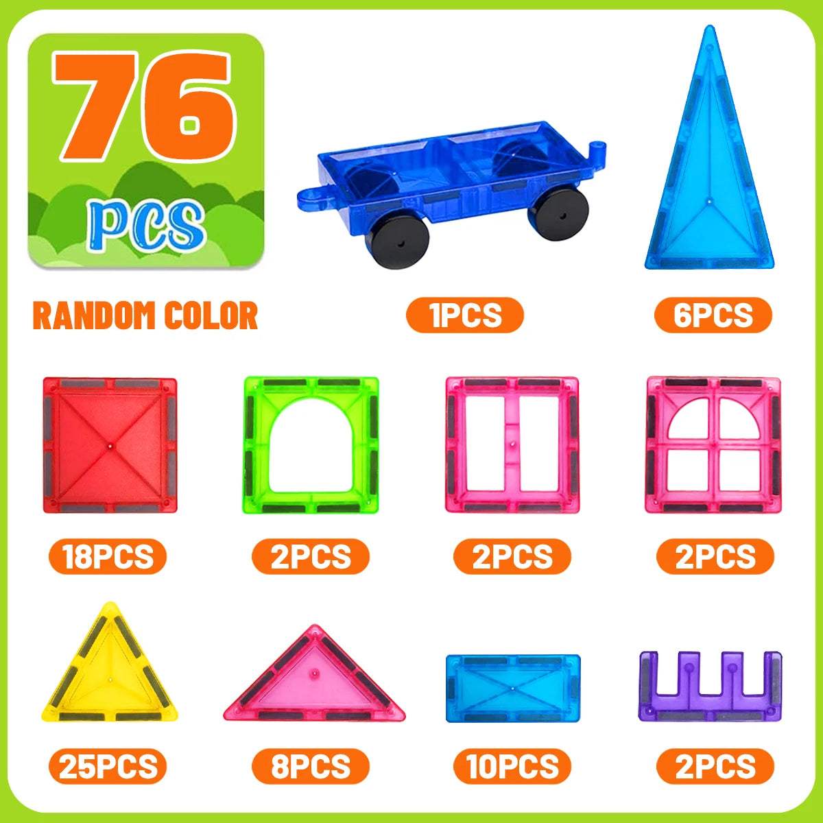 Magnetic Building Blocks | STEM Montessori | Toylandeu™