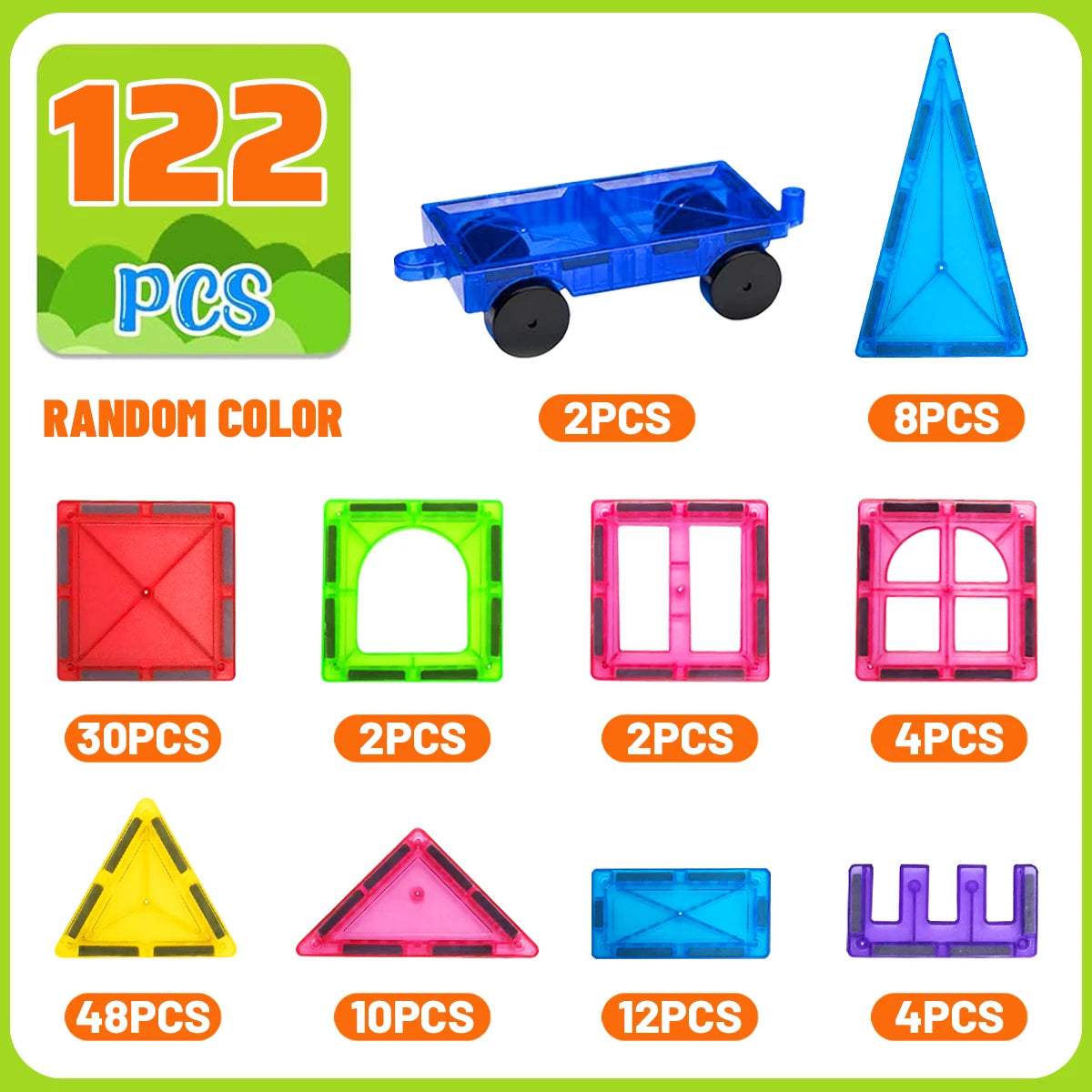 Magnetic Building Blocks | STEM Montessori | Toylandeu™