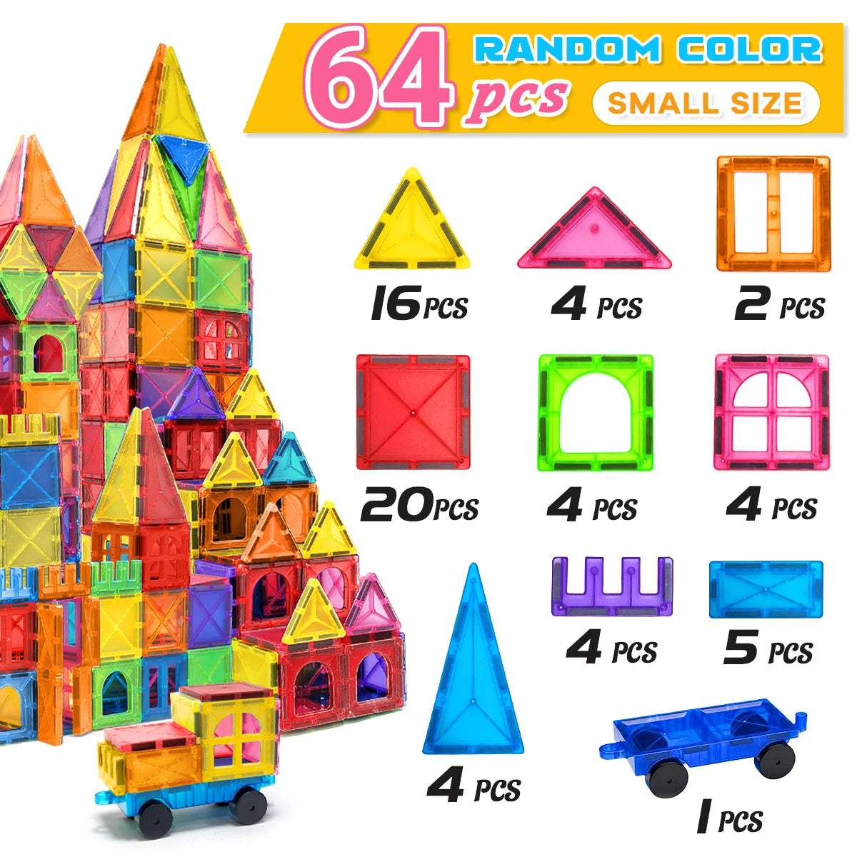 Magnetic Building Blocks | STEM Montessori | Toylandeu™